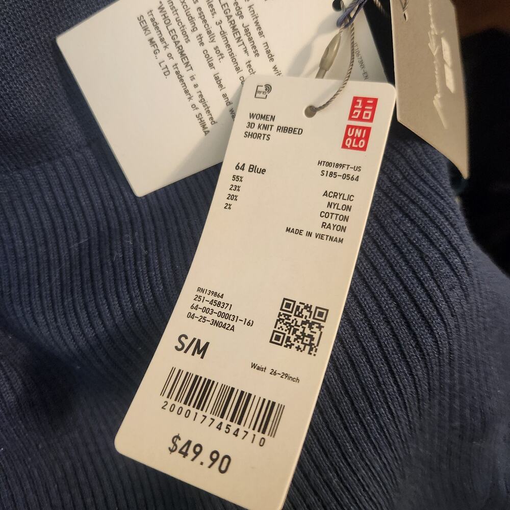 New Mame Kurogouchi Uniqlo 3D Knit Ribbed Shorts Small Medium Womens Athletic - Picture 7 of 10